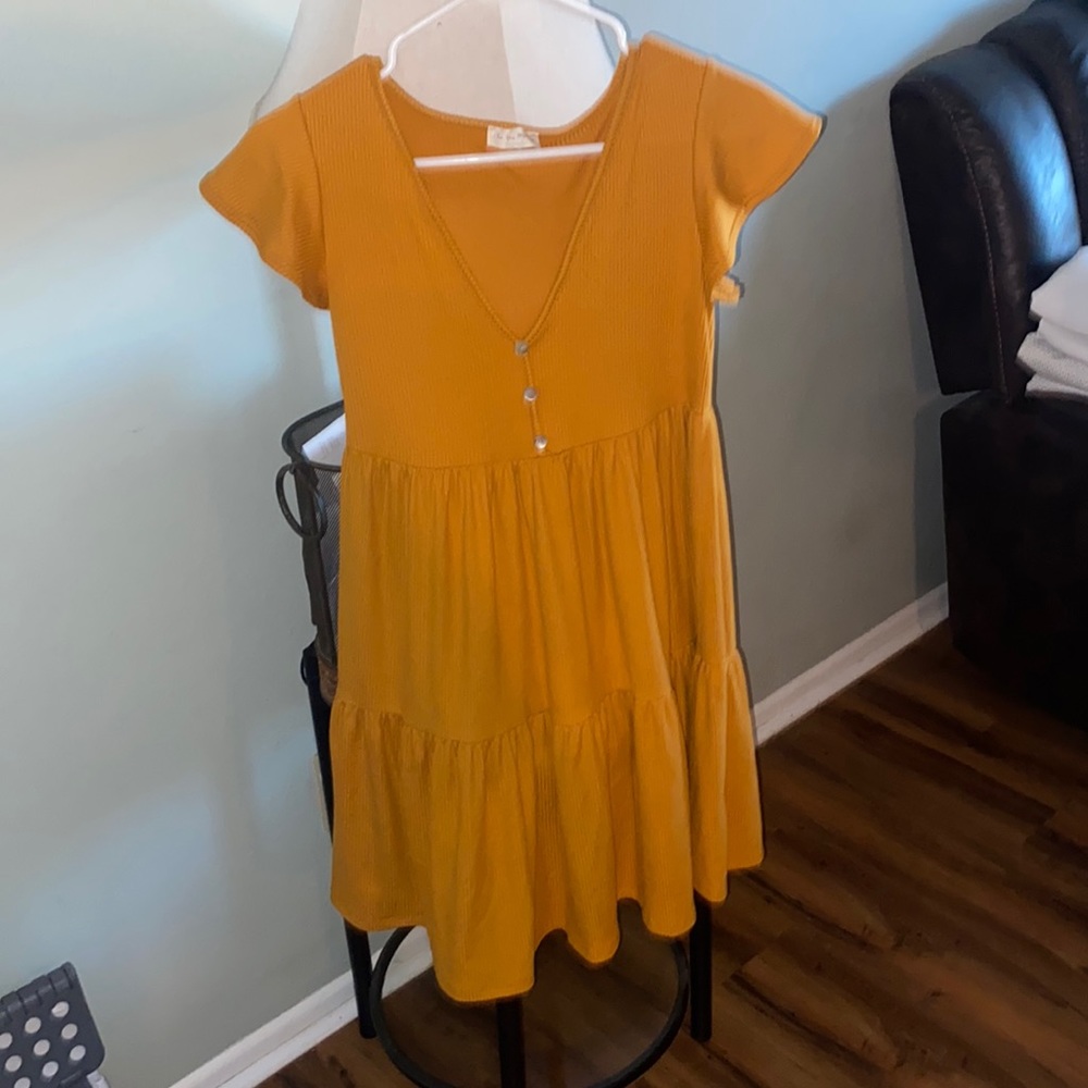 Cute Mustard Yellow Dress